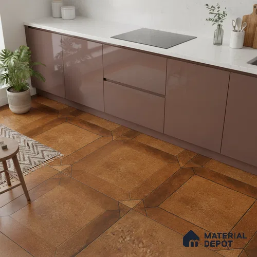 Stone Look Wall & Floor Tile TL 08216 Terra Cotta 2 ft x 2 ft Vitrified Matte Finish - 9 mm | Please Expect a Slight Variation of Pattern