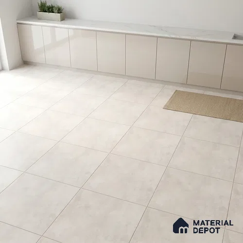 Cement Look Wall & Floor Tile TL 08218 B Petal Bianco 2 ft x 2 ft Vitrified Matte Finish - 9 mm