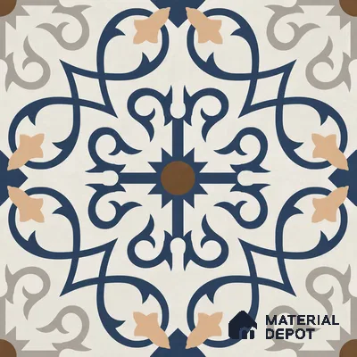 Moroccan Look Wall & Floor Tile TL 08225 Masai 2 ft x 2 ft Vitrified Matte Finish - 9 mm | Suitable For Kitchen Backsplash, Balcony, Dining Area | Please Expect a Slight Variation of Pattern