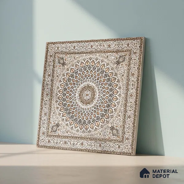 Patterned Look Wall & Floor Tile TL 08228 Mahtab 2 ft x 2 ft Vitrified Matte Finish - 9 mm | Please Expect a Slight Variation of Pattern