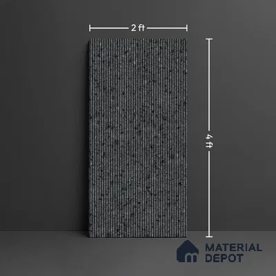 Punch Look Wall & Floor Tile TL 08229 Doge Rock Nero Liner 4 ft x 2 ft Vitrified Matte Finish - 9 mm
