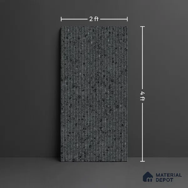 Punch Look Wall & Floor Tile TL 08229 Doge Rock Nero Liner 4 ft x 2 ft Vitrified Matte Finish - 9 mm