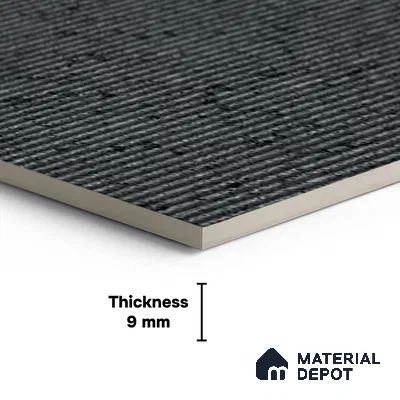Punch Look Wall & Floor Tile TL 08229 Doge Rock Nero Liner 4 ft x 2 ft Vitrified Matte Finish - 9 mm
