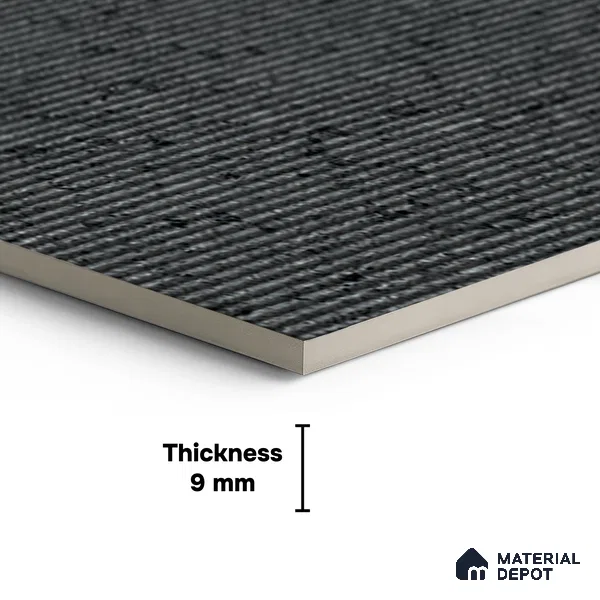 Punch Look Wall & Floor Tile TL 08229 Doge Rock Nero Liner 4 ft x 2 ft Vitrified Matte Finish - 9 mm