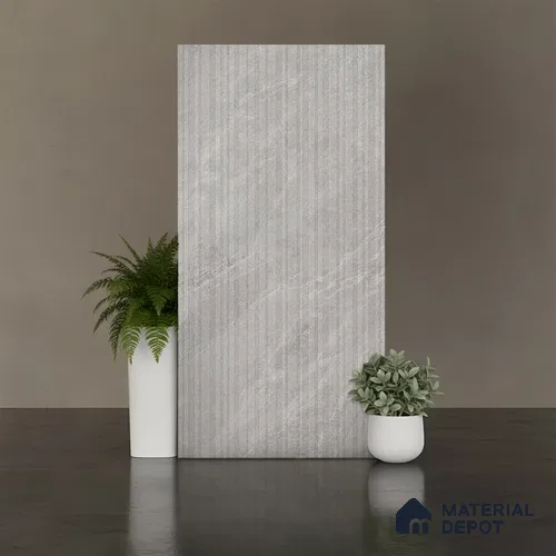 Stone Look Wall Tile TL 08231 C Quarry Gris Strip Liner 4 ft x 2 ft Vitrified Matte Finish - 9 mm