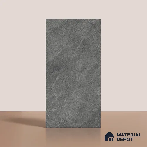 Stone Look Wall & Floor Tile TL 08233 B Quarry Coal Rock 4 ft x 2 ft Vitrified Matte Finish - 9 mm
