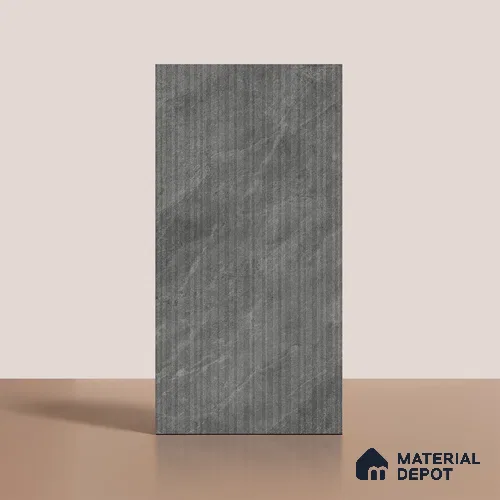 Stone Look Wall Tile TL 08233 C Quarry Coal Strip Liner 4 ft x 2 ft Vitrified Matte Finish - 9 mm