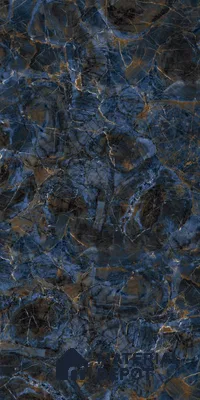 Marble Sodalite Blue Wall & Floor Tile TL 08240 Midnight Blue 4 ft x 2 ft High Gloss Finish Vitrified Tile - 9 mm | 3 Random Designs | Suitable For Living Room, Bedroom, Dining