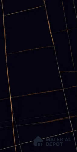 Marble Sahara Noir Wall & Floor Tile TL 08244 Jet Black 4 ft x 2 ft High Gloss Finish Vitrified Tile - 9 mm | 3 Random Designs | Suitable For Living Room, Bedroom, Dining