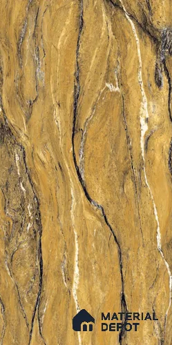 Stone Floor & Wall Tile TL 08248 B Monarch Yellow 4 ft x 2 ft High Gloss Finish Vitrified Tile - 9 mm | Suitable for Living Room, Bedroom & Bathroom