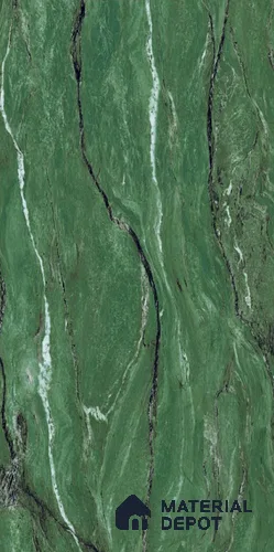 Stone Floor & Wall Tile TL 08248 Monarch Green 4 ft x 2 ft High Gloss Finish Vitrified Tile - 9 mm | Suitable for Living Room, Bedroom & Bathroom