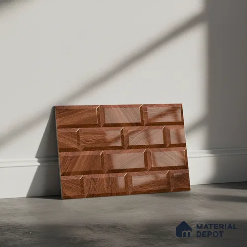 Wooden Wall Tile TL 08272 B 1680 D 18 x 12 inch Ceramic Glossy Finish - 7 mm