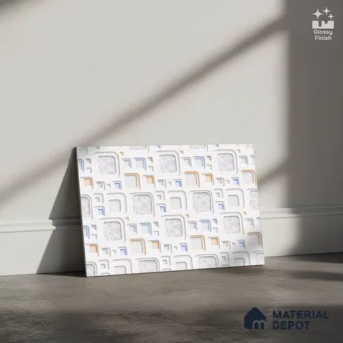 Patterned Tile TL 08276 4430 L 18 x 12 inch Ceramic Glossy Finish - 7 mm