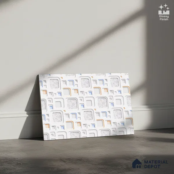 Patterned Tile TL 08276 4430 L 18 x 12 inch Ceramic Glossy Finish - 7 mm