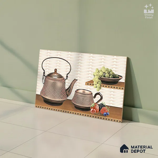 Patterned Tile TL 08277 B 4461 K1 18 x 12 inch Ceramic Glossy Finish - 7 mm