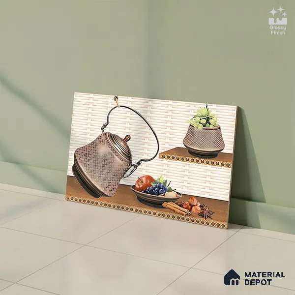 Patterned Tile TL 08277 C 4461 K2 18 x 12 inch Ceramic Glossy Finish - 7 mm