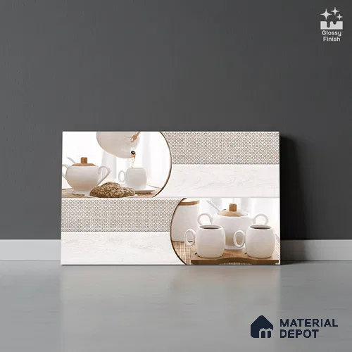 Patterned Tile TL 08279 4494 K1 18 x 12 inch Ceramic Glossy Finish - 7 mm