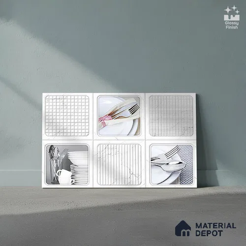 Patterned Tile TL 08280 B 5211 K1 18 x 12 inch Ceramic Glossy Finish - 7 mm