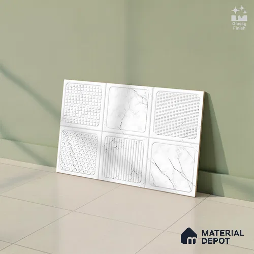 Patterned Tile TL 08280 5211 L 18 x 12 inch Ceramic Glossy Finish - 7 mm
