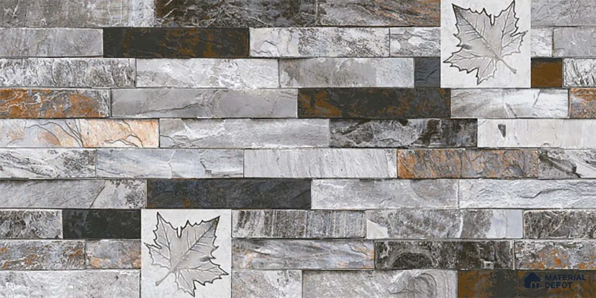 Stacked Stone Tile TL 08312 Venue 14 2 ft x 1 ft Ceramic Matte Finish - 10 mm