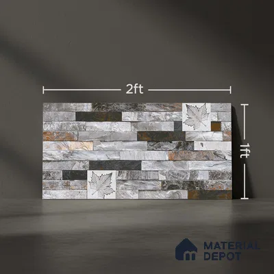 Stacked Stone Tile TL 08312 Venue 14 2 ft x 1 ft Ceramic Matte Finish - 10 mm