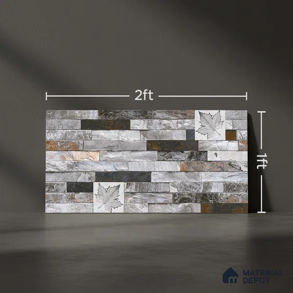 Stacked Stone Tile TL 08312 Venue 14 2 ft x 1 ft Ceramic Matte Finish - 10 mm
