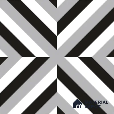 Moroccan Floor & Wall Tile TL 08313 Apollo 1 ft x 1 ft Matte Finish Vitrified Tile - 9 mm | Suitable for Bathroom, Kitchen, Balcony | Please Expect a Slight Variation of Pattern