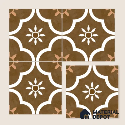 Moroccan Floor & Wall Tile TL 08315 B Omega Terra 1 ft x 1 ft Matte Finish Vitrified Tile - 9 mm | Suitable for Bathroom, Kitchen, Balcony | Please Expect a Slight Variation of Pattern