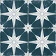 Moroccan Floor & Wall Athangudi Tile TL 08317 Athena Azul 1 ft x 1 ft Matte Finish Vitrified Tile - 9 mm | Suitable for Bathroom, Kitchen, Balcony | Please Expect a Slight Variation of Pattern | Image 01