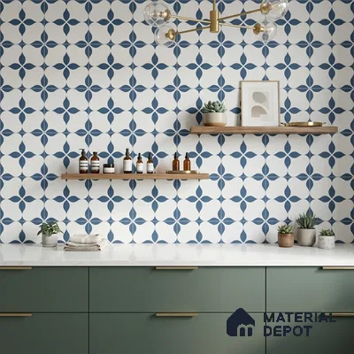 Moroccan Floor & Wall Tile TL 08324 Zeus 1 ft x 1 ft Matte Finish Vitrified Tile - 9 mm | Suitable for Bathroom, Kitchen, Balcony | Please Expect a Slight Variation of Pattern