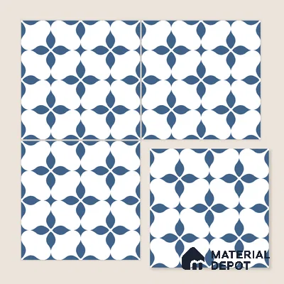 Moroccan Floor & Wall Tile TL 08324 Zeus 1 ft x 1 ft Matte Finish Vitrified Tile - 9 mm | Suitable for Bathroom, Kitchen, Balcony | Please Expect a Slight Variation of Pattern