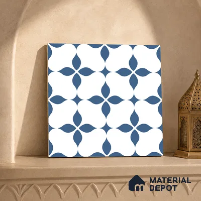 Moroccan Floor & Wall Tile TL 08324 Zeus 1 ft x 1 ft Matte Finish Vitrified Tile - 9 mm | Suitable for Bathroom, Kitchen, Balcony | Please Expect a Slight Variation of Pattern