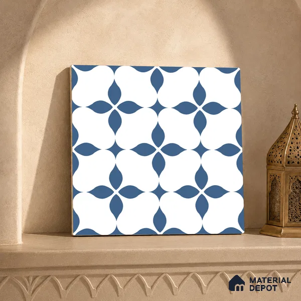 Moroccan Floor & Wall Tile TL 08324 Zeus 1 ft x 1 ft Matte Finish Vitrified Tile - 9 mm | Suitable for Bathroom, Kitchen, Balcony | Please Expect a Slight Variation of Pattern