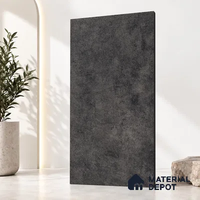 Stone Wall & Floor Tile TL 08333 I Prime Cementum Nero 4 ft x 2 ft Matte Finish Vitrified Tile - 9 mm | Suitable For Bathroom, Kitchen, Balcony