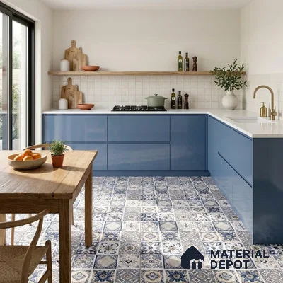 Moroccan Floor & Wall Tile TL 08337 Moroccon 06 2 ft x 2 ft Matte Finish Vitrified Tile - 9 mm | 1 Random Design | Suitable For Balcony, Bedroom, Dining Area | Please Expect a Slight Variation of Pattern