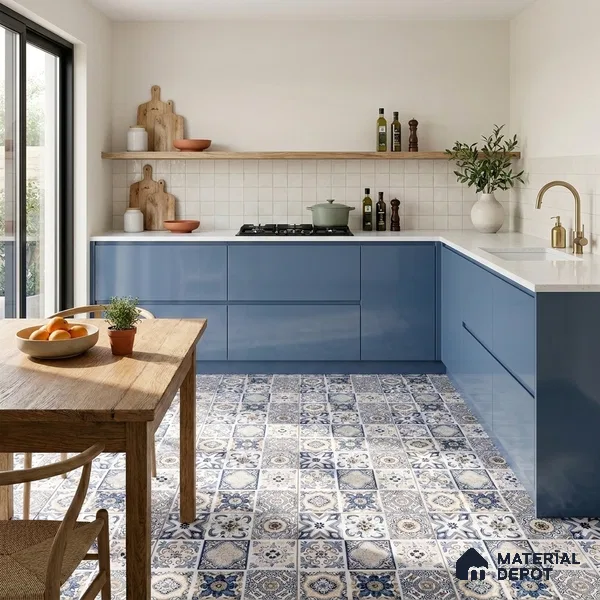 Moroccan Floor & Wall Tile TL 08337 Moroccon 06 2 ft x 2 ft Matte Finish Vitrified Tile - 9 mm | 1 Random Design | Suitable For Balcony, Bedroom, Dining Area | Please Expect a Slight Variation of Pattern