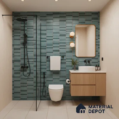 Subway Tile TL 08347 Kitkate 219 1 ft x 1 ft Ceramic Matte Finish - 10 mm | Please Expect a Slight Variation of Pattern