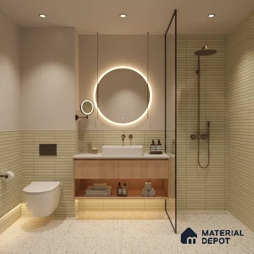 Subway Tile TL 08350 Kitkate 215 1 ft x 1 ft Ceramic Matte Finish - 10 mm | Please Expect a Slight Variation of Pattern