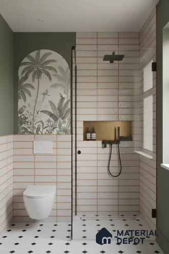 Subway Tile TL 08354 Blash 207 1 ft x 1 ft Ceramic Matte Finish - 10 mm | Please Expect a Slight Variation of Pattern