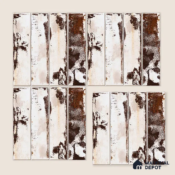Moroccan Wall & Floor Tile TL 08356 Artefic 203 1 ft x 1 ft Ceramic Matte Finish - 10 mm | Suitable For Bathroom, Kitchen, Balcony | Please Expect a Slight Variation of Pattern