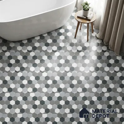 Patterned Look Parking Tile TL 08367  1 ft x 1 ft Vitrified Matte Finish - 8 mm | Please Expect a Slight Variation of Pattern