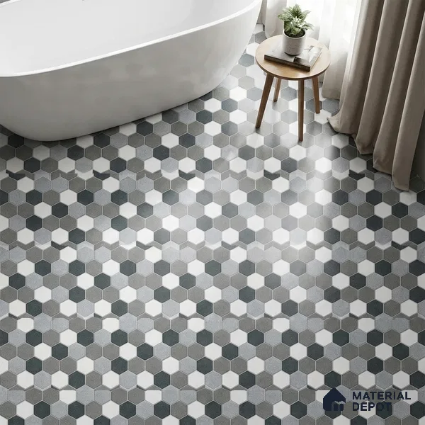 Patterned Look Parking Tile TL 08367 1 ft x 1 ft Vitrified Matte Finish - 8 mm | Please Expect a Slight Variation of Pattern