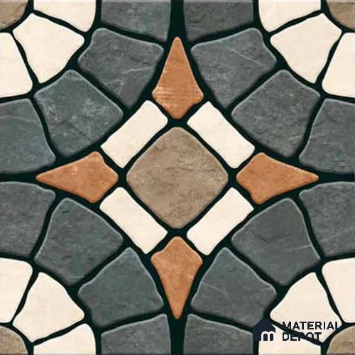 Patterned Look Parking Tile TL 08372 1 ft x 1 ft Vitrified Matte Finish - 8 mm | Please Expect a Slight Variation of Pattern