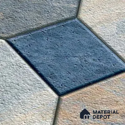 Stone Look Parking Tile TL 08387  1 ft x 1 ft Vitrified Matte Finish - 8 mm | Please Expect a Slight Variation of Pattern