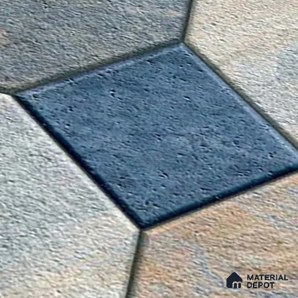 Stone Look Parking Tile TL 08387 1 ft x 1 ft Vitrified Matte Finish - 8 mm | Please Expect a Slight Variation of Pattern