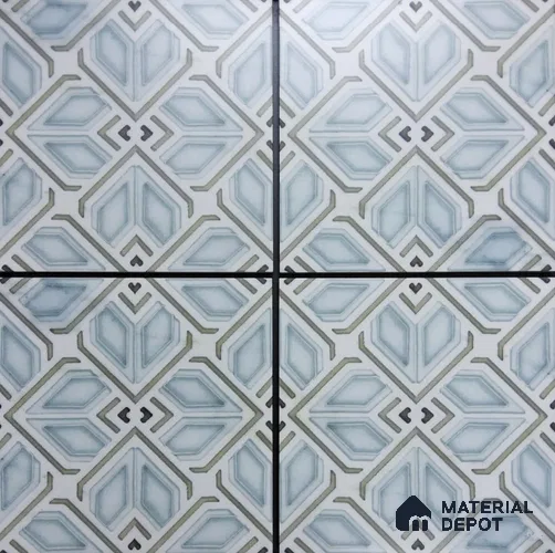 Patterned Floor & Wall Tile TL 08393 | 88085| 8 x 8 inch Matte Finish Vitrified Tile - 9 mm | Suitable for Living Room, Bedroom & Bathroom | Please Expect a Slight Variation of Pattern
