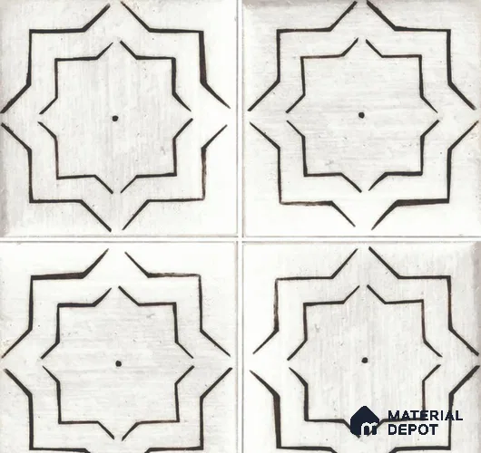 Moroccan Floor & Wall Tile TL 08401 | 88018| 8 x 8 inch Matte Finish Vitrified Tile - 9 mm | Suitable for Living Room, Bedroom & Bathroom | Please Expect a Slight Variation of Pattern