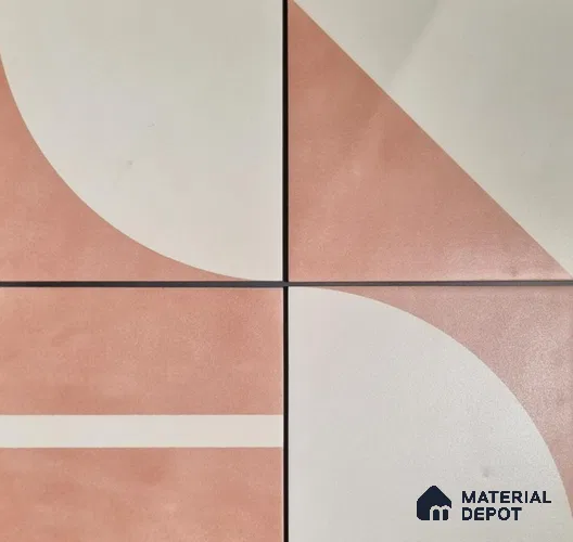 Patterned Floor & Wall Tile TL 08402 | 88067| 8 x 8 inch Matte Finish Vitrified Tile - 9 mm | Suitable for Living Room, Bedroom & Bathroom | Please Expect a Slight Variation of Pattern