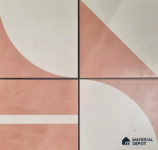 Patterned Floor & Wall Tile TL 08402 | 88067| 8 x 8 inch Matte Finish Vitrified Tile - 9 mm | Suitable for Living Room, Bedroom & Bathroom | Please Expect a Slight Variation of Pattern