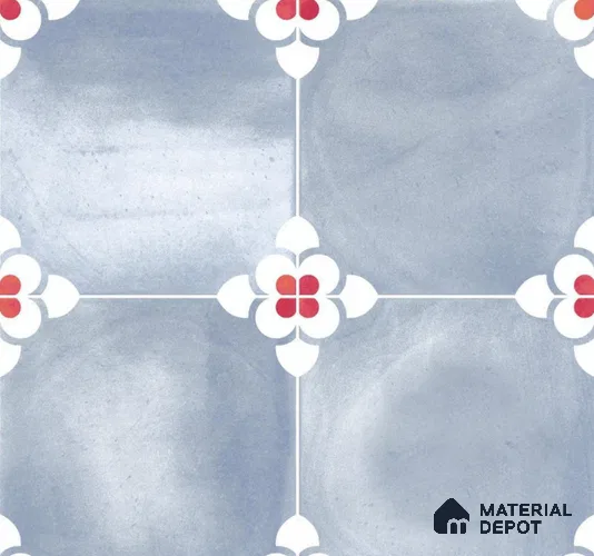 Moroccan Floor & Wall Tile TL 08403 | 88069| 8 x 8 inch Matte Finish Vitrified Tile - 9 mm | Suitable for Living Room, Bedroom & Bathroom | Please Expect a Slight Variation of Pattern